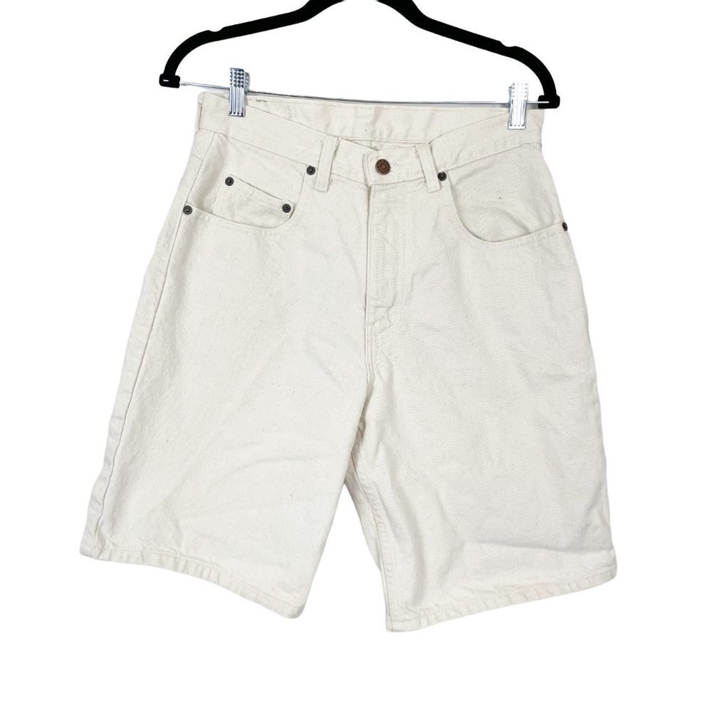 Vintage Arizona Woman's 30 Natural Fiber Neutral Colored High Rise Denim Shorts